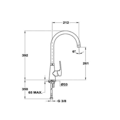 Vòi rửa TEKA VITA 915 249150200 3 Kích thước của Vòi rửa Teka Sink faucet VITA 915