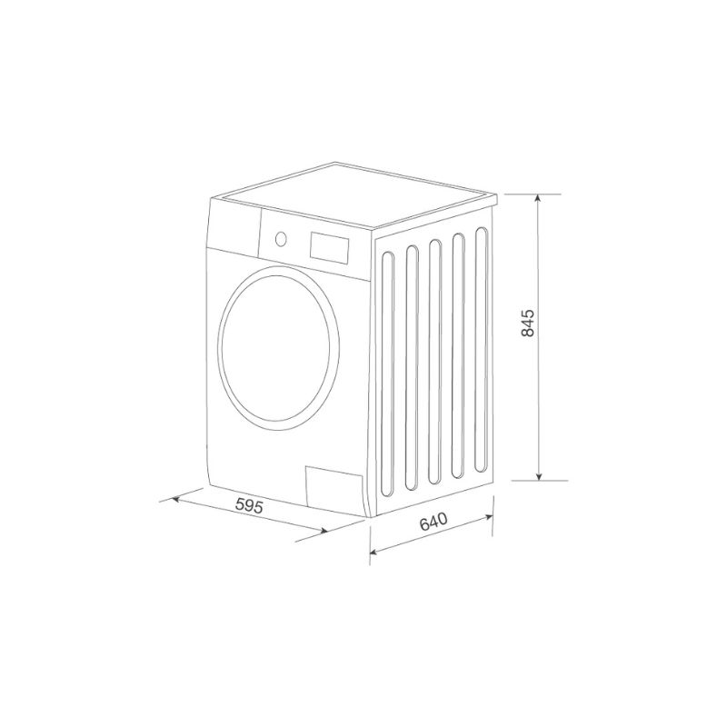 Kích thước máy sấy quần áo Malloca MTD-010SIL Kích thước máy sấy quần áo Malloca MTD-010SIL