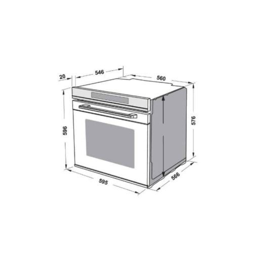 Lò nướng âm tủ 72 lít Hafele HO-8T72A 538.01.421 3 Kích thước lò nướng âm tủ 72 lít Hafele HO-8T72A 538.01.421