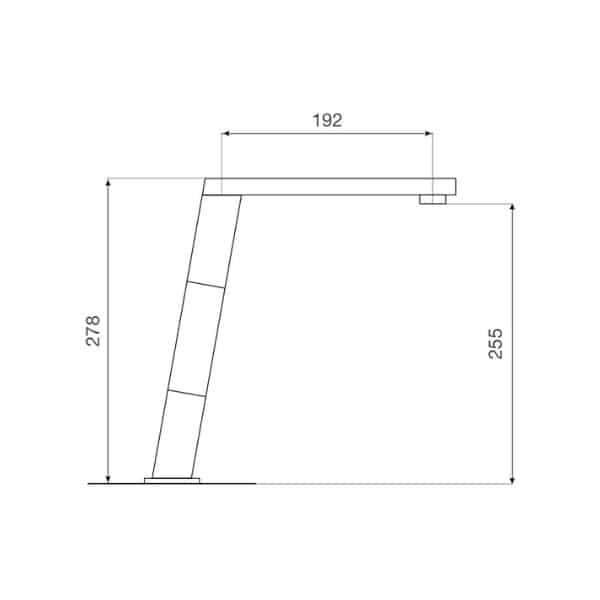 vKích thước của Vòi rửa bát Malloca K131GR Kích thước của Vòi rửa bát Malloca K131GR