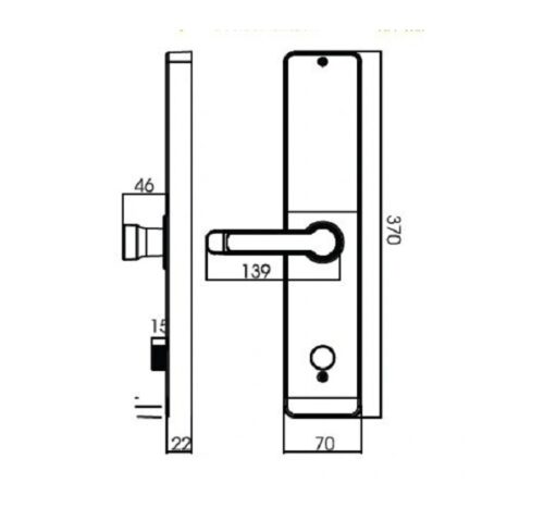 Khóa điện tử Kassler KL 555 GRE / Khóa cửa nhôm 3 KL 555 GRE APP 1