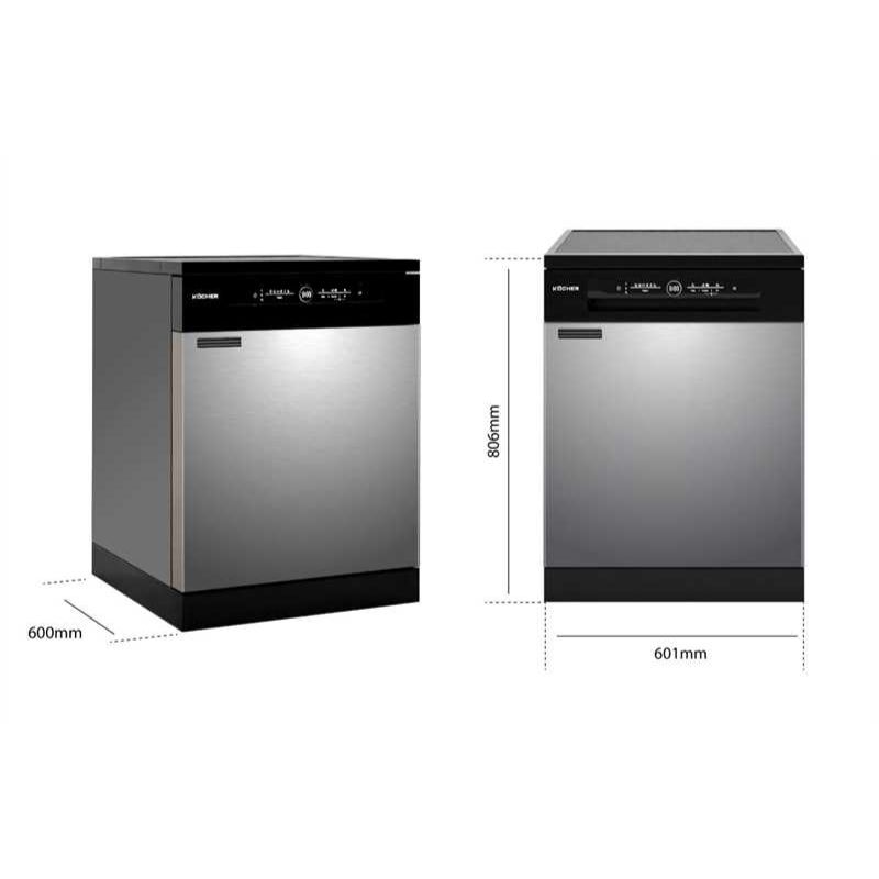 Kích thước máy rửa bát Kocher KDEU-8855S7 Kích thước máy rửa bát Kocher KDEU-8855S7