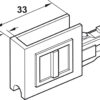 Miếng che cuối có tay nắm ( loại có khe kính ) Hafele 415.13.010