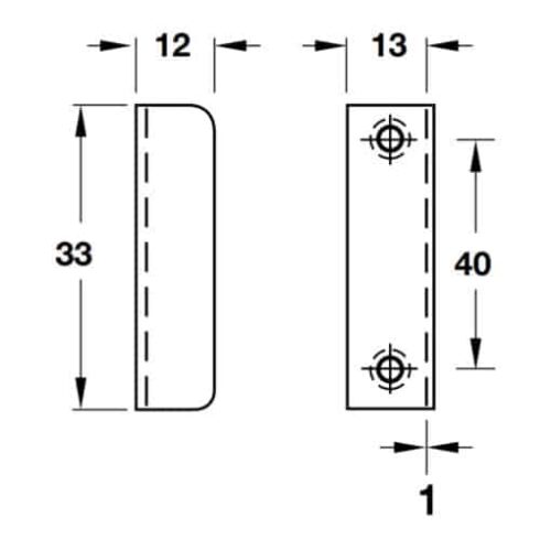 Bas giữ góc vuông Hafele 239.41.013