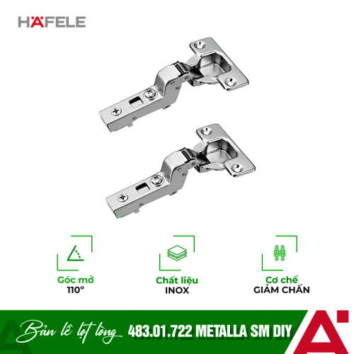 Bản lề lọt lòng Metalla SM 110º DIY Hafele 483.01.722
