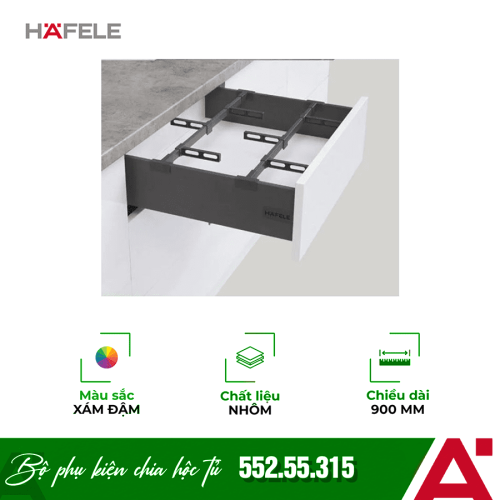 Bộ phụ kiện chia hộc tủ Hafele 552.55.315