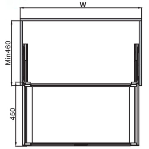 Rổ kéo bằng kính 600mm Hafele 807.95.171 3 807.95.171 1