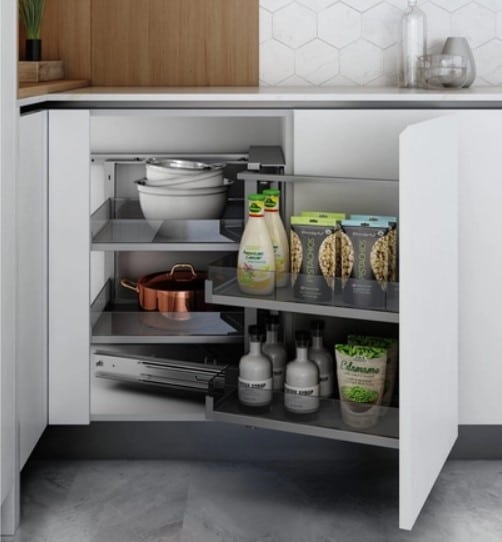 Kệ góc liên hoàn vách kính Inoxen KGA-90L-R Kệ góc liên hoàn vách kính Inoxen KGA-90L-R