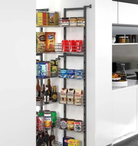 Kệ tủ kho inox 304 nan tròn cánh kéo Inoxen TKT304-645M Kệ tủ kho inox 304 nan tròn cánh kéo Inoxen TKT304-645M