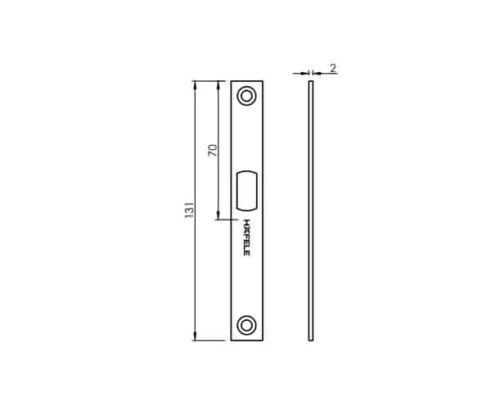 Bas tường mở xoay Hafele 981.59.040 3 Kích thước của Bas tường mở xoay Hafele 981.59.040