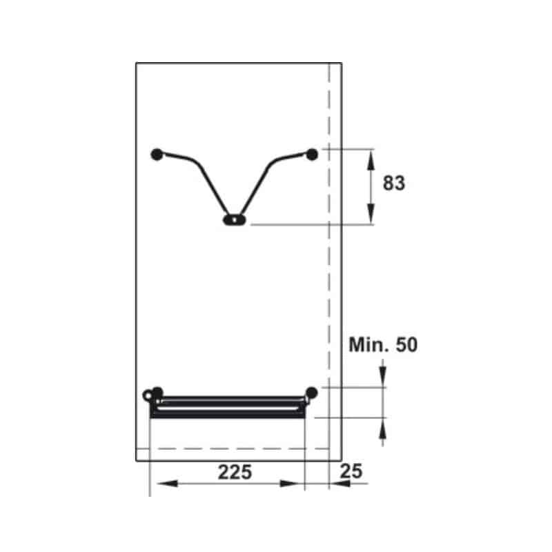 Bộ rổ bát đĩa Hafele Presto 544.40.023 600mm Bộ rổ bát đĩa Hafele Presto 544.40.023 600mm