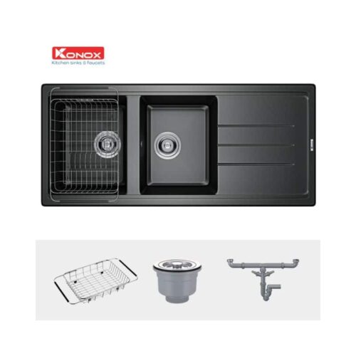 Chậu rửa bát Konox Granite Sink Phoenix 1160 - Black 3 phụ kiện của Chậu rửa bát Konox Granite Sink Phoenix 1160 - Black