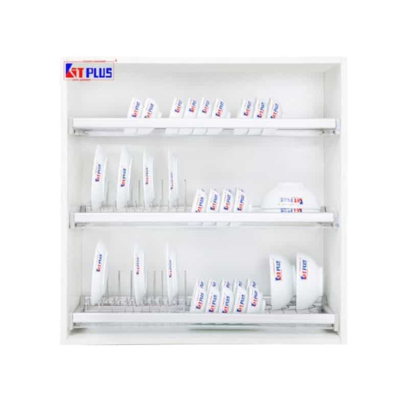 Giá bát cố định 3 tầng cao cấp, Inox mờ Kit Plus DK12B VIP.60 Giá bát cố định 3 tầng cao cấp, Inox mờ Kit Plus DK12B VIP.60