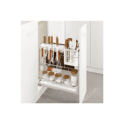Giá dao thớt nan dẹt inox mờ, ray giảm chấn Kit Plus EC VIP.20 3 Giá dao thớt nan dẹt inox mờ, ray giảm chấn Kit Plus EC VIP.20