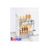 Giá để gia vị nan dẹt Inox mờ, ray giảm chấn Kit Plus DS.40 2 Giá để gia vị nan dẹt Inox mờ, ray giảm chấn Kit Plus DS.40