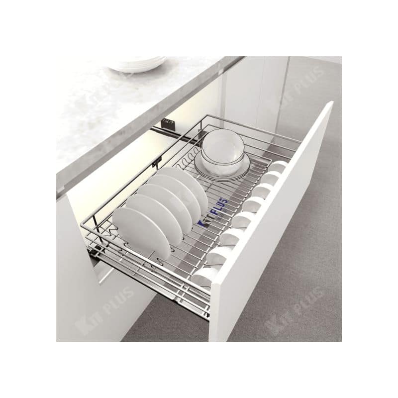 Giá xoong nồi, bát đĩa đa năng nan tròn Inox mờ Kit Plus DM70S Giá xoong nồi, bát đĩa đa năng nan tròn Inox mờ Kit Plus DM70S