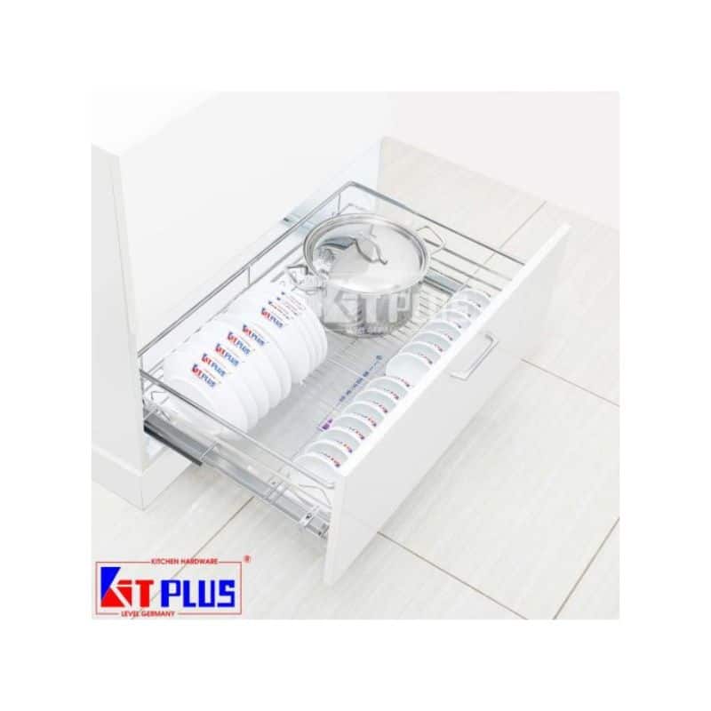 Giá xoong nồi, bát đĩa đa năng nan tròn Inox mờ Kit Plus DM80S Giá xoong nồi, bát đĩa đa năng nan tròn Inox mờ Kit Plus DM80S