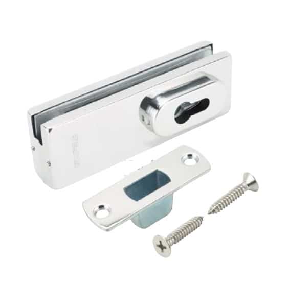 Khóa kẹp chân kính Inox mờ Hafele 981.50.030 Khóa kẹp chân kính Inox mờ Hafele 981.50.030