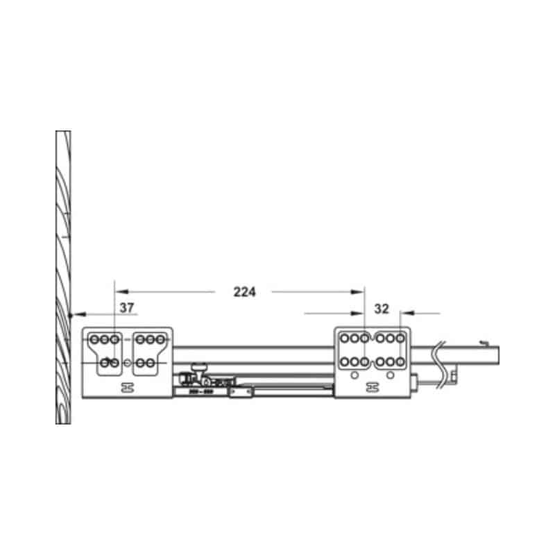 phu-kien-nha-bep-552-79-085-1 Ray hộp Hafele 552.79.085 Alto B199 500mm, trắng, nắp kim loại