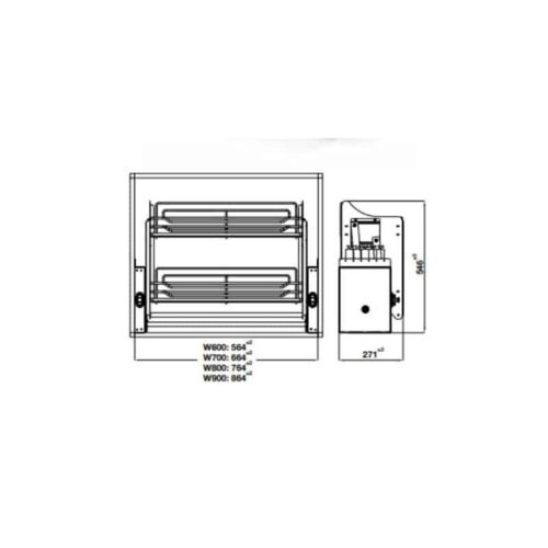 Bộ rổ nâng hạ Hafele Oria 504.76.705 700mm 3 Bộ rổ nâng hạ Hafele Oria 504.76.705 700mm
