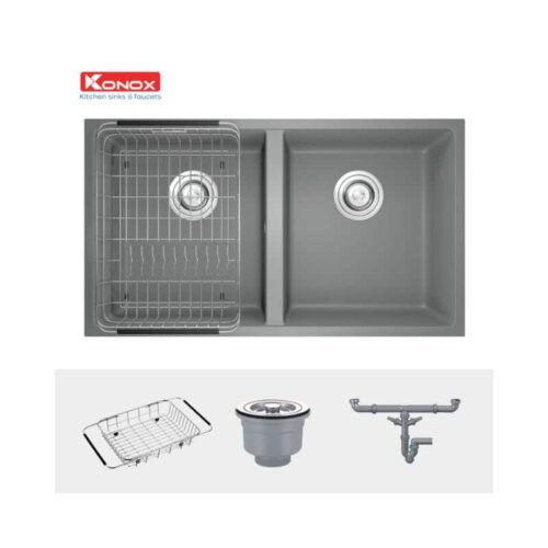 Chậu rửa bát Konox Granite Veloci 760D Grey 4 Phụ kiện của Chậu rửa bát Granite Veloci 760D Grey