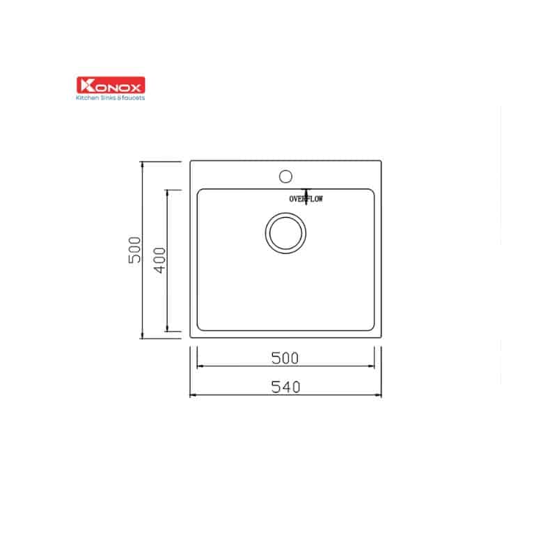 Thiết kế của Chậu rửa bát Konox Undermount UNICO 5450 Thiết kế của Chậu rửa bát Konox Undermount UNICO 5450