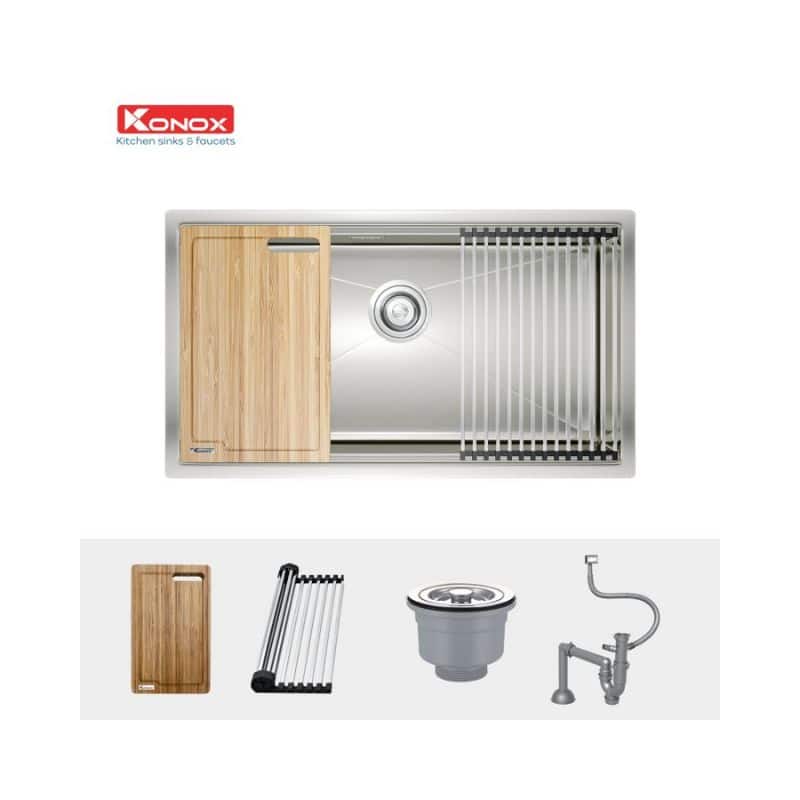 Phụ kiện của Chậu rửa bát Konox Workstation - Undermount Sink KN8046SU (Full Phụ kiện) Phụ kiện của Chậu rửa bát Konox Workstation - Undermount Sink KN8046SU (Full Phụ kiện)