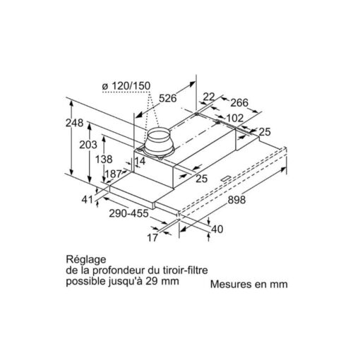 Máy hút mùi Bosch DFM094W53 6 Kích thước máy hút mùi Bosch DFM094W53
