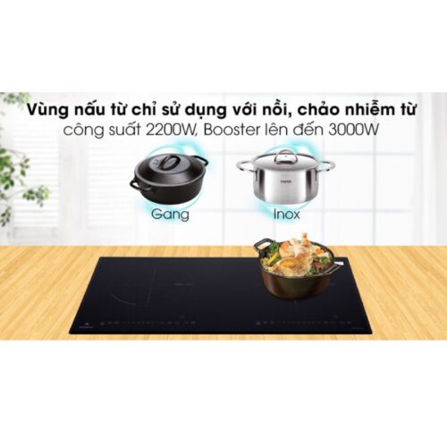 Bếp từ kết hợp hồng ngoại Pramie PRMY-2108 2 vùng nấu lắp âm 3 Công suất bếp từ kết hợp hồng ngoại Pramie PRMY-2108 2 vùng nấu lắp âm