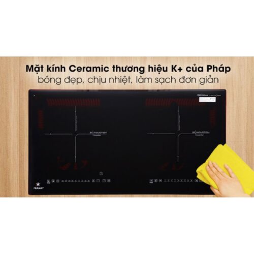 Bếp từ đôi Pramie PRMY-2208 lắp âm 4 Mặt kính bếp từ đôi Pramie PRMY-2208 lắp âm
