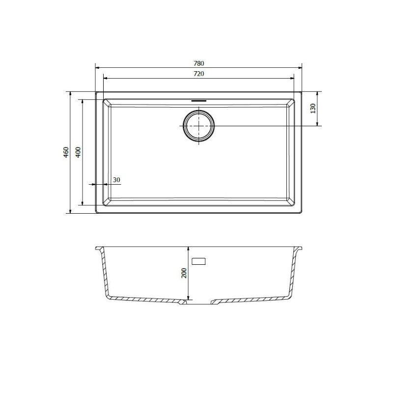 Thiết kế của chậu rửa bát 1 hố Reginox AMSTERDAM 72 HMH.R30899 Thiết kế của chậu rửa bát 1 hố Reginox AMSTERDAM 72 HMH.R30899