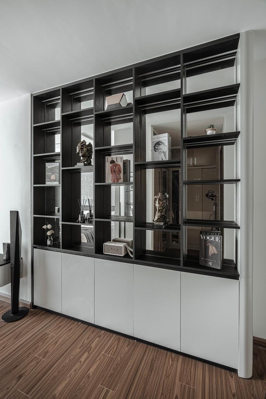 CĂN HỘ MONOCHROME ĐỘC ĐÁO 115M2 10 Công trình thực tế ứng dụng vật liệu Gỗ An Cường được thiết kế & thi công bởi BYZAN