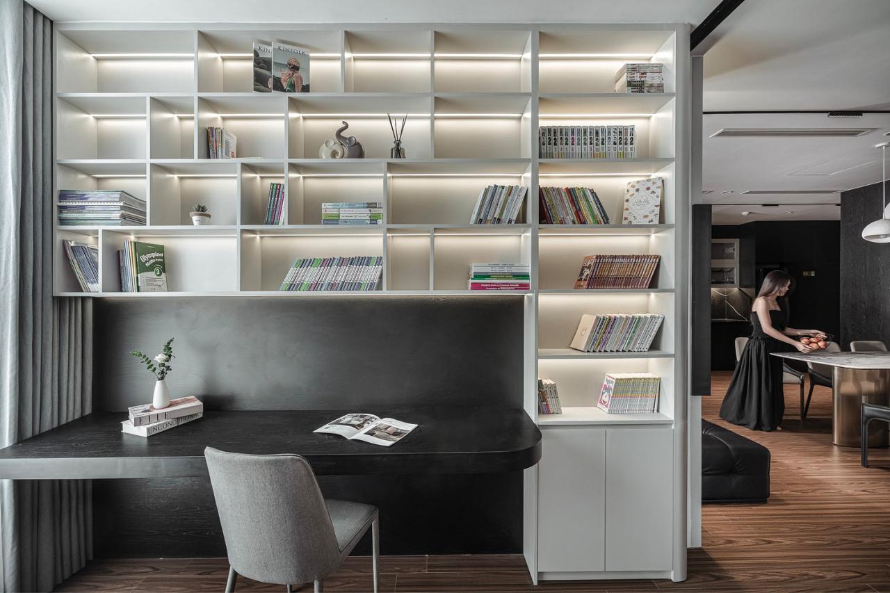 CĂN HỘ MONOCHROME ĐỘC ĐÁO 115M2 9 Công trình thực tế ứng dụng vật liệu Gỗ An Cường được thiết kế & thi công bởi BYZAN