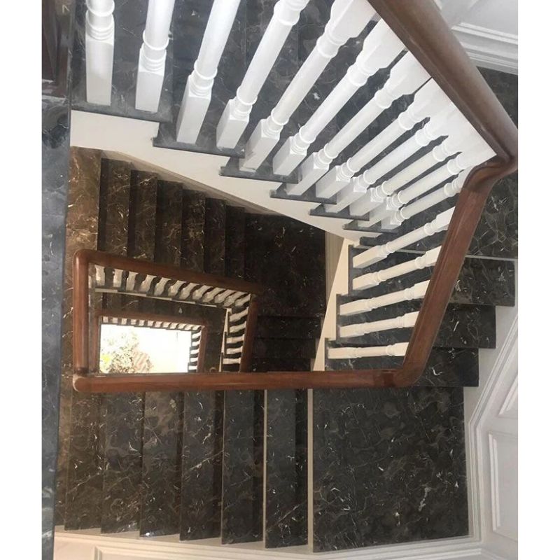 Đá cầu thang bộ Marble nâu đậm Đá cầu thang bộ Marble nâu đậm