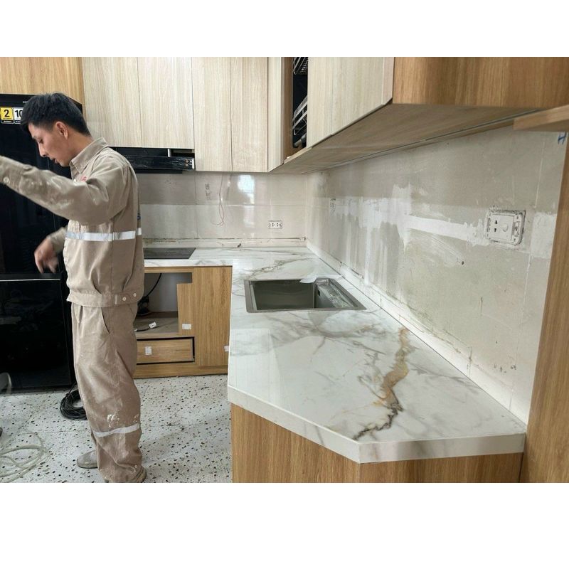 Ảnh đá nung kết ốp bếp Ảnh đá nung kết ốp bếp