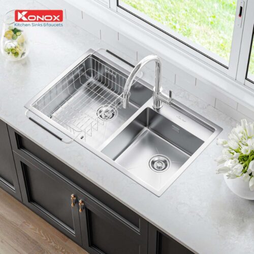Chậu rửa bát Konox Overmount Sink KN8248DO 4 Ảnh chậu rửa bát Konox Overmount Sink KN8248DO