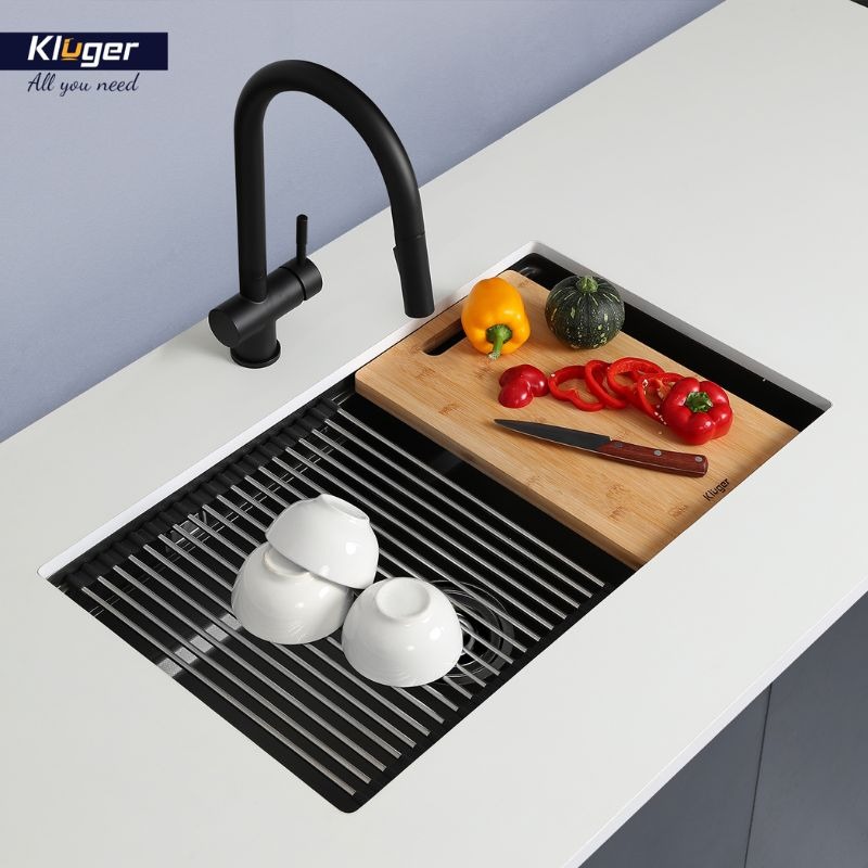 Ảnh chậu rửa bát 1 hố Kluger KWU8161FB-S76 Plus Ảnh chậu rửa bát 1 hố Kluger KWU8161FB-S76 Plus