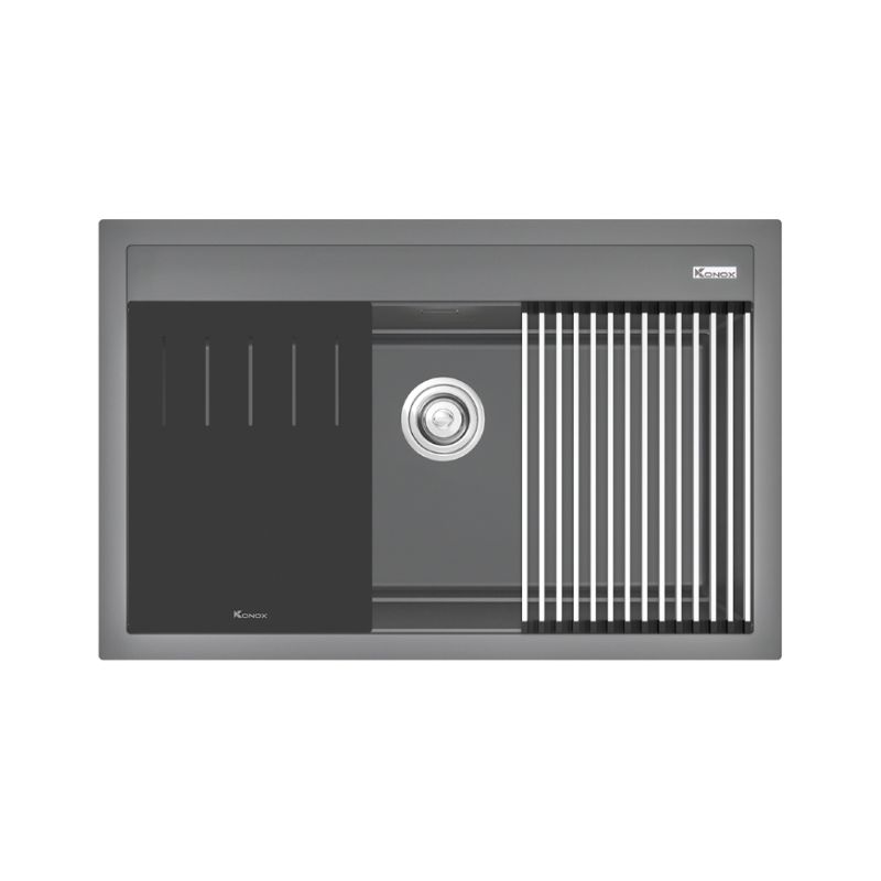 Chậu rửa bát đá 1 hố Konox Terra 790S Grey Chậu rửa bát đá 1 hố Konox Terra 790S Grey