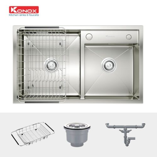 Chậu rửa bát Konox Overmount Sink KN8248DO 3 Chi tiết chậu rửa bát Konox Overmount Sink KN8248DO
