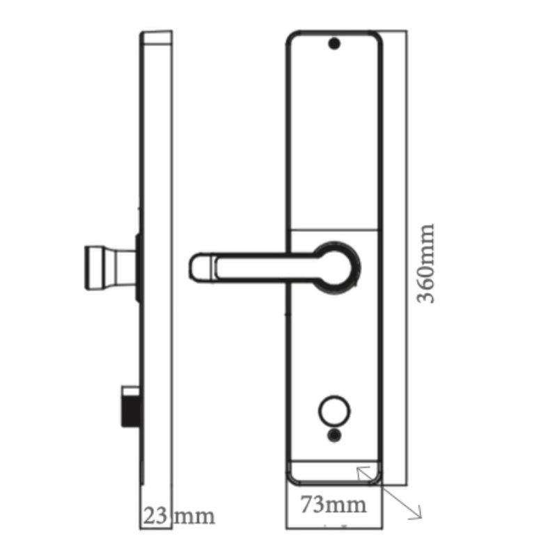 Kích thước khóa thông minh Avolock AV-67-B Kích thước khóa thông minh Avolock AV-67-B