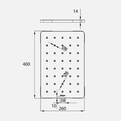 Thớt inox Kluger KCB-131FB 4 Kích thước thớt inox Kluger KCB-131FB