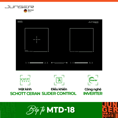 Bếp từ kết hợp hồng ngoại Junger MTD-18 lắp âm