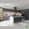 Mẫu tủ bếp nhựa cánh Laminate TBNL02 - Tủ bếp chữ I, hiện đại