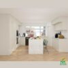 Mẫu tủ bếp nhựa cánh Laminate TBNL08 - Tủ bếp chữ L, hiện đại