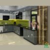 Tủ bếp gỗ An Cường AC22 - Tủ bếp chữ L, hiện đại 1 Tủ bếp gỗ An Cường AC22 - Tủ bếp chữ L, hiện đại