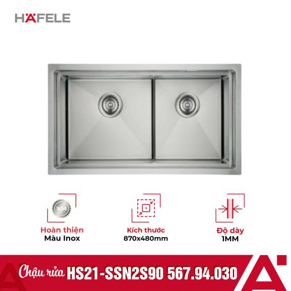 Chậu rửa bát Hafele HS21-SSN2S90 567.94.030