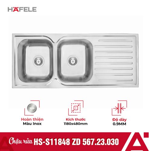Chậu rửa bát Hafele HS-S11848 ZD 567.23.030