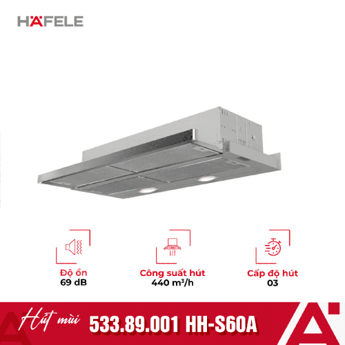 Máy hút khử mùi kính cong Hafele HH-S60A 533.89.001