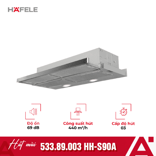 Máy hút khử mùi kính cong Hafele HH-S90A 533.89.003