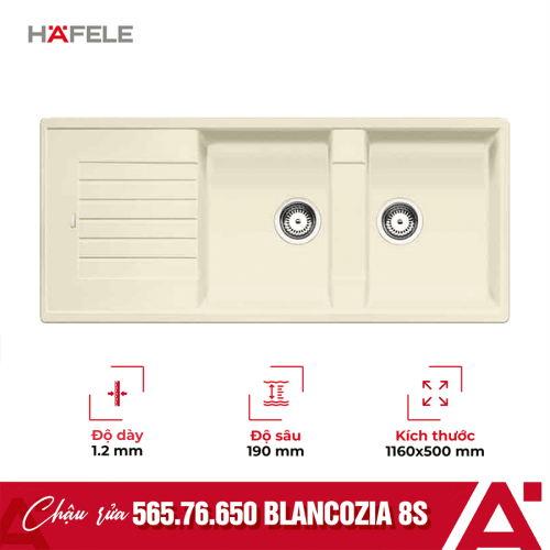 Chậu rửa chén bát Hafele Blancozia 8S 565.76.650